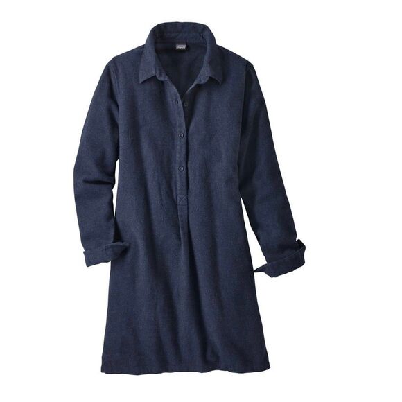 Patagonia Fjord Dress with Pockets Navy Blue size M 100% Organic Cotton - Picture 2 of 9